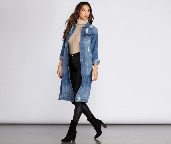 Denim For Days Long Jacket - Image 5