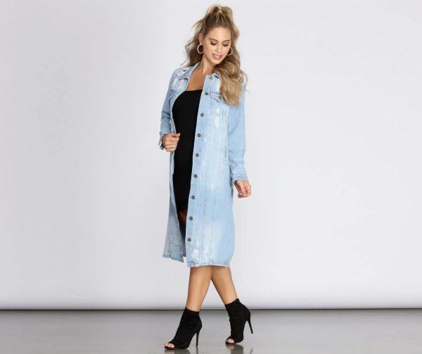 Denim For Days Long Jacket - Image 3