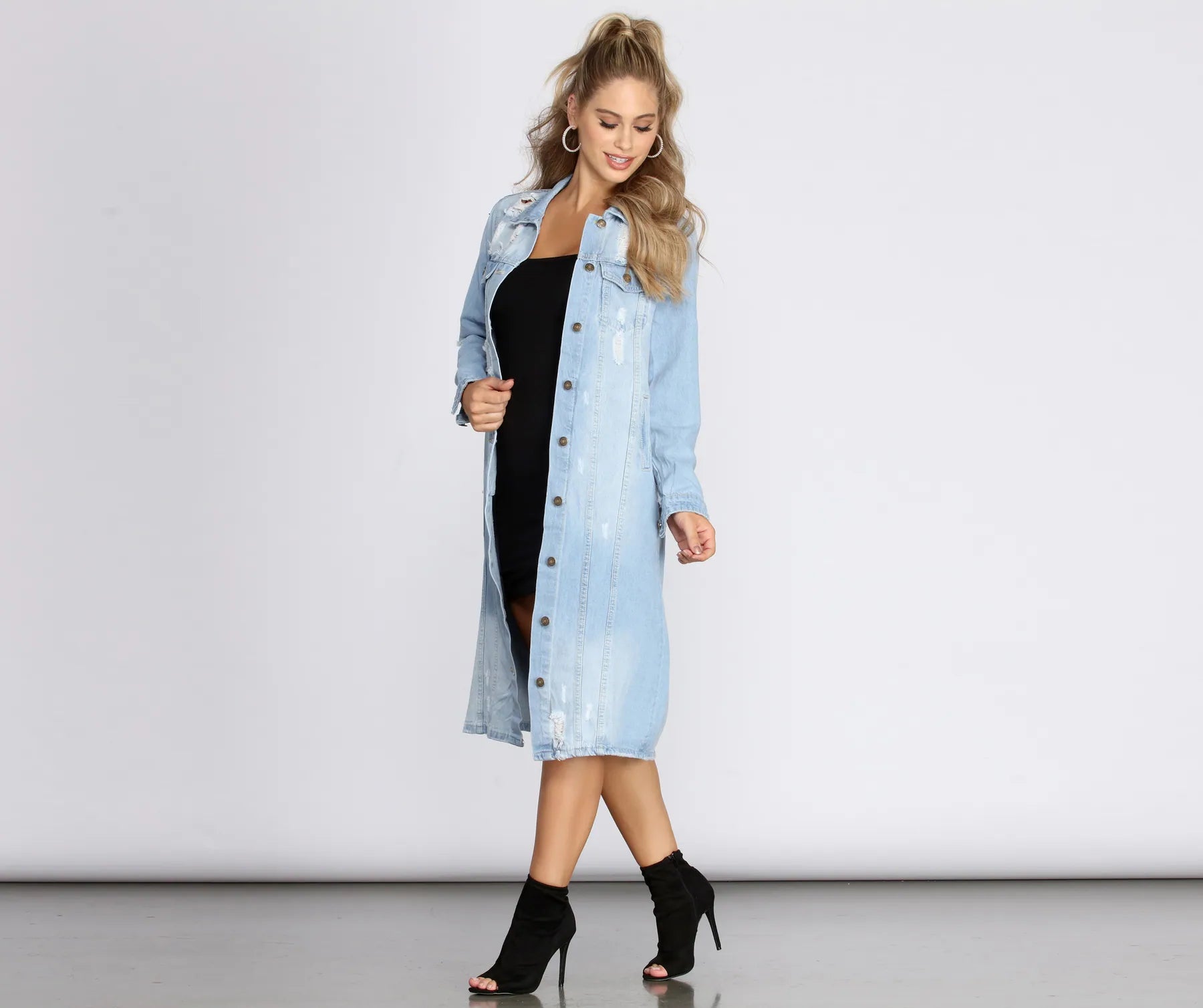 Denim For Days Long Jacket - Image 3
