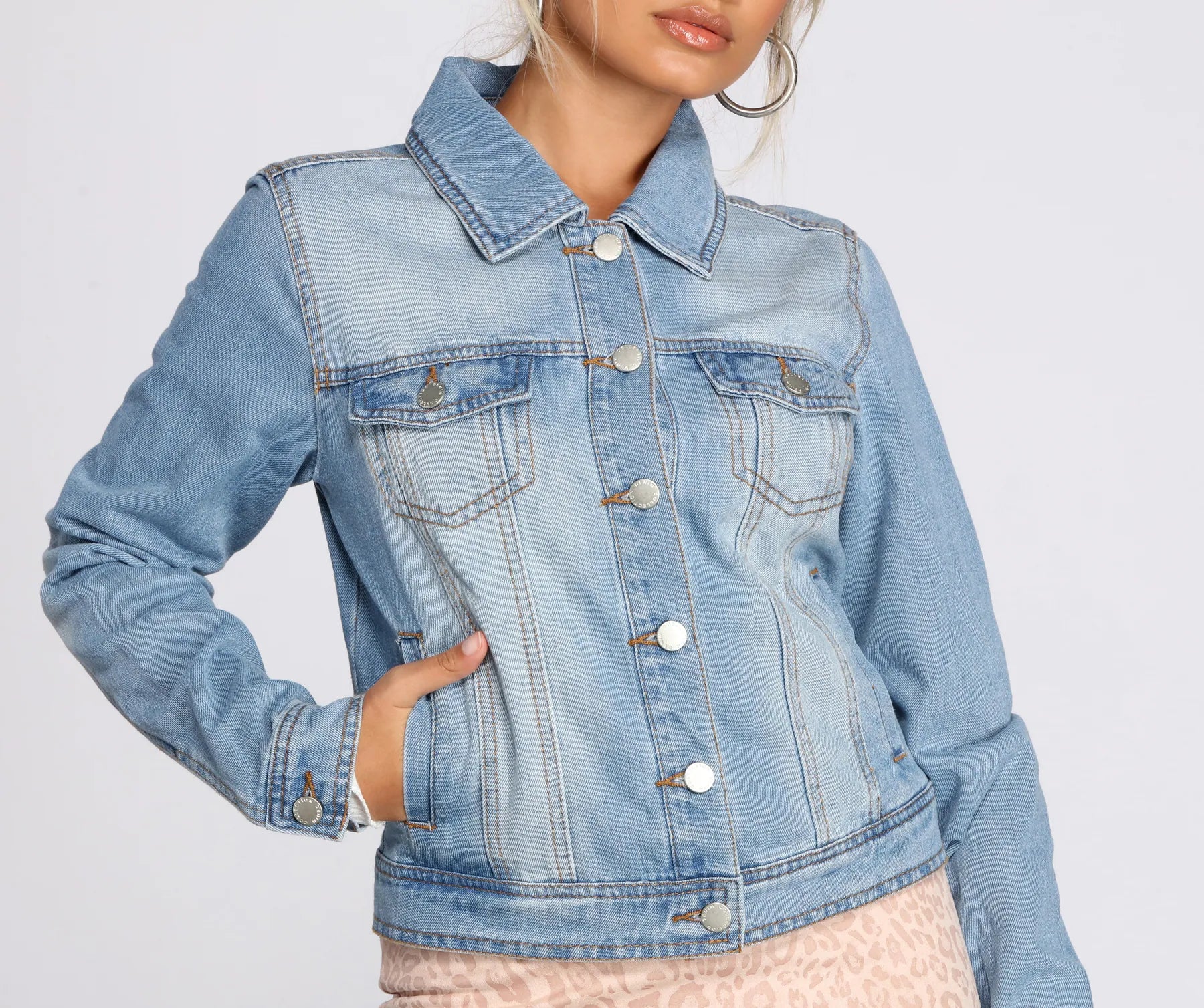 Basic Vibes Denim Jacket - Image 7