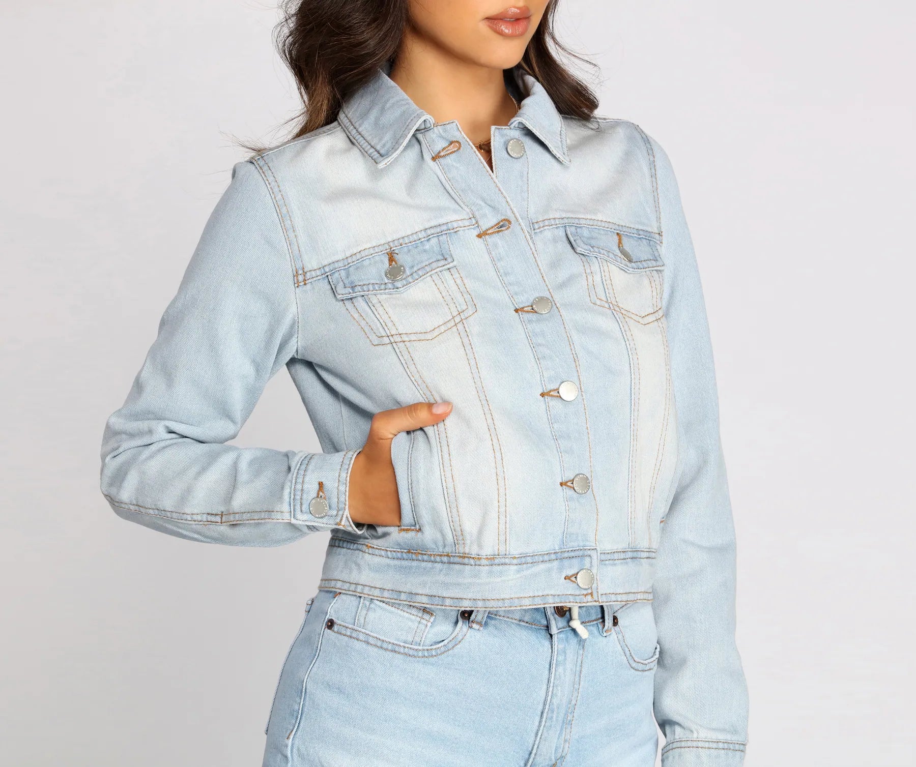 Basic Vibes Denim Jacket - Image 4