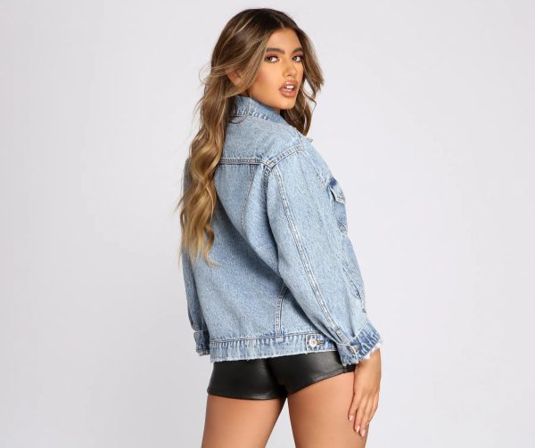 Squad Goals Over-Sized Denim Jacket - Image 2