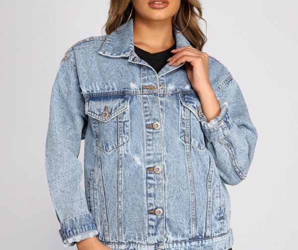 Squad Goals Over-Sized Denim Jacket - Image 3