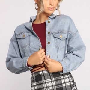 Classic Cropped Denim Jacket