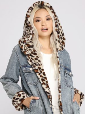 So Sassy Faux Fur Denim Jacket