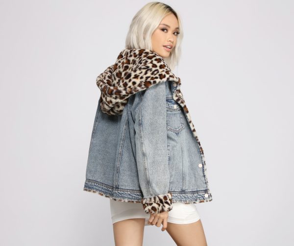 So Sassy Faux Fur Denim Jacket - Image 2