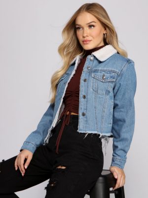 All the Feels Sherpa Lined Denim Jacket