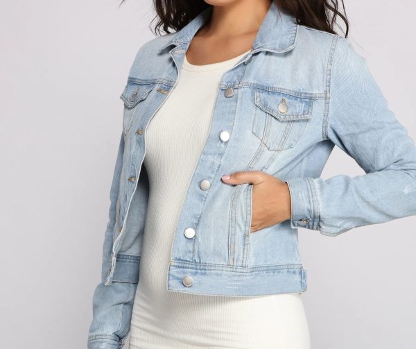 Classic Vibes Basic Denim Jacket - Image 3