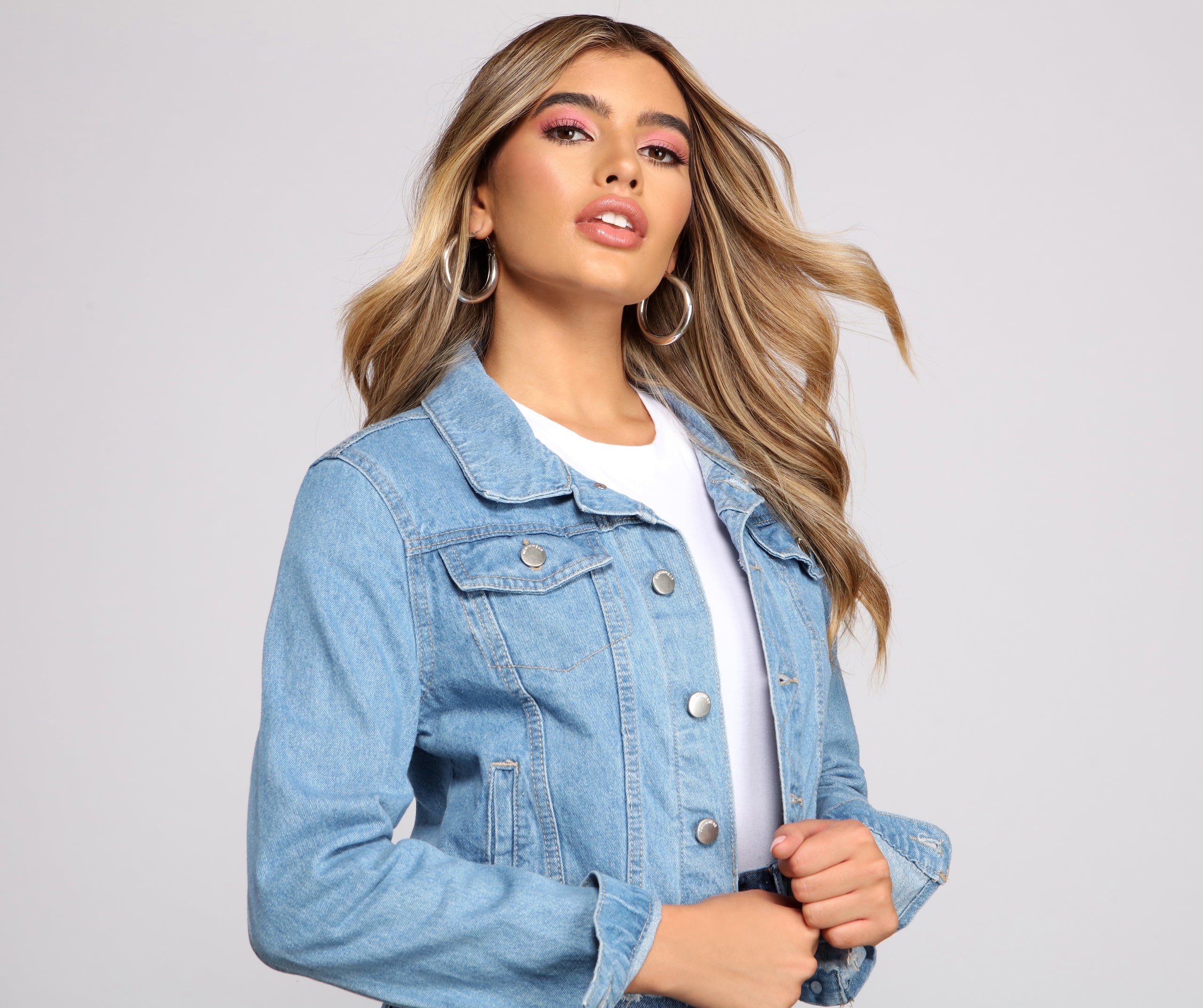 Fab And Frayed Cropped Denim Jacket - Image 4