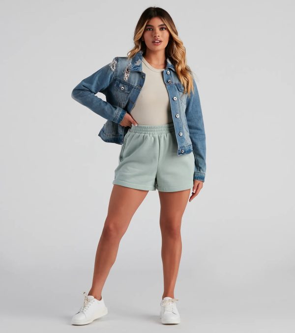 Stun on Em' Cropped Denim Jacket - Image 2