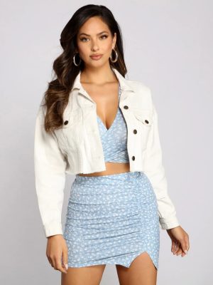 Fresh And Chic Cropped Denim Jacket