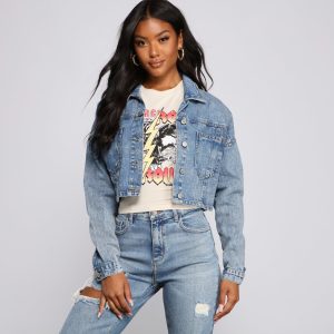 The Next Level Cropped Denim Jacket