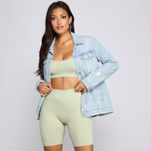 Destructed Diva Oversized Denim Jacket