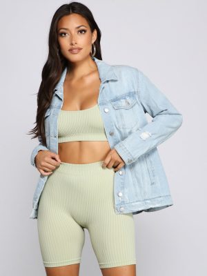 Destructed Diva Oversized Denim Jacket