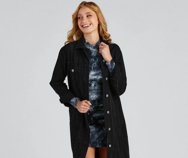 Effortless And Edgy Vibes Denim Jacket - Image 4