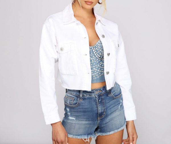 Endless Chic Oversized Cropped Denim Jacket - Image 3