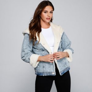 All the Feels Faux Fur Lined Denim Jacket