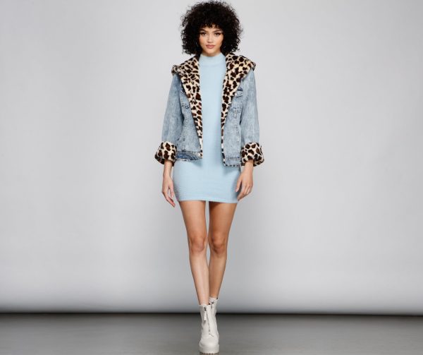 So Sassy Faux Fur Denim Jacket - Image 6
