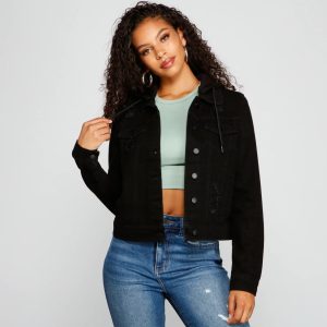 Blue Jeans Baby Denim Hooded Trucker Jacket