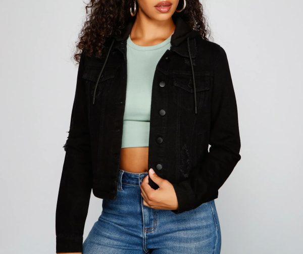 Blue Jeans Baby Denim Hooded Trucker Jacket - Image 3