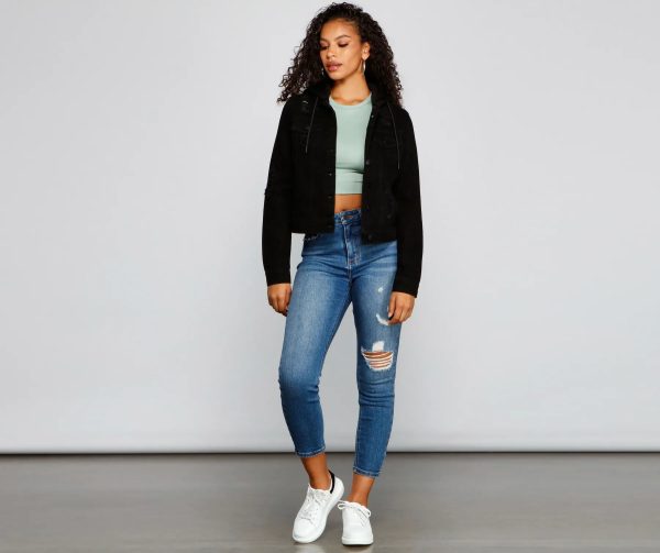 Blue Jeans Baby Denim Hooded Trucker Jacket - Image 4