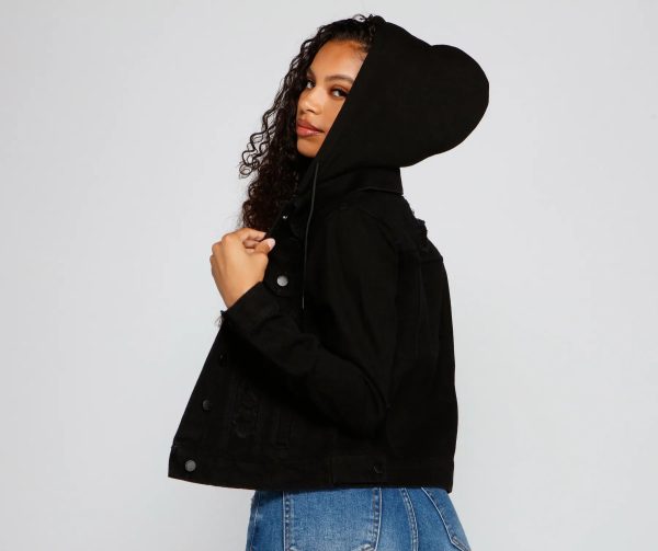 Blue Jeans Baby Denim Hooded Trucker Jacket - Image 5