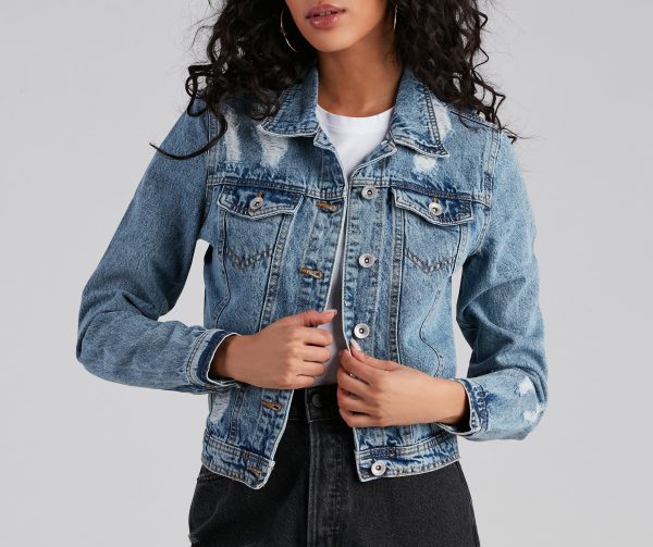 Ready To Roll Destructed Denim Jacket - Image 4