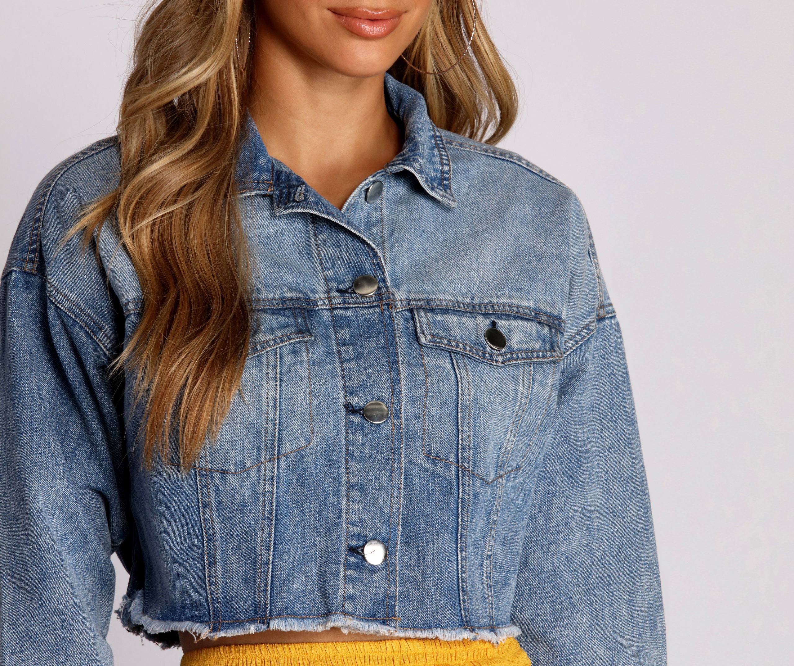 Cropped Denim Dreams Jacket - Image 4