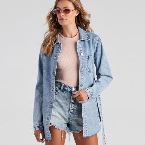 The Classic Acid Wash Denim Shacket