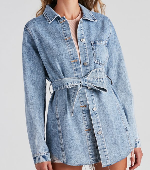 The Classic Acid Wash Denim Shacket - Image 2