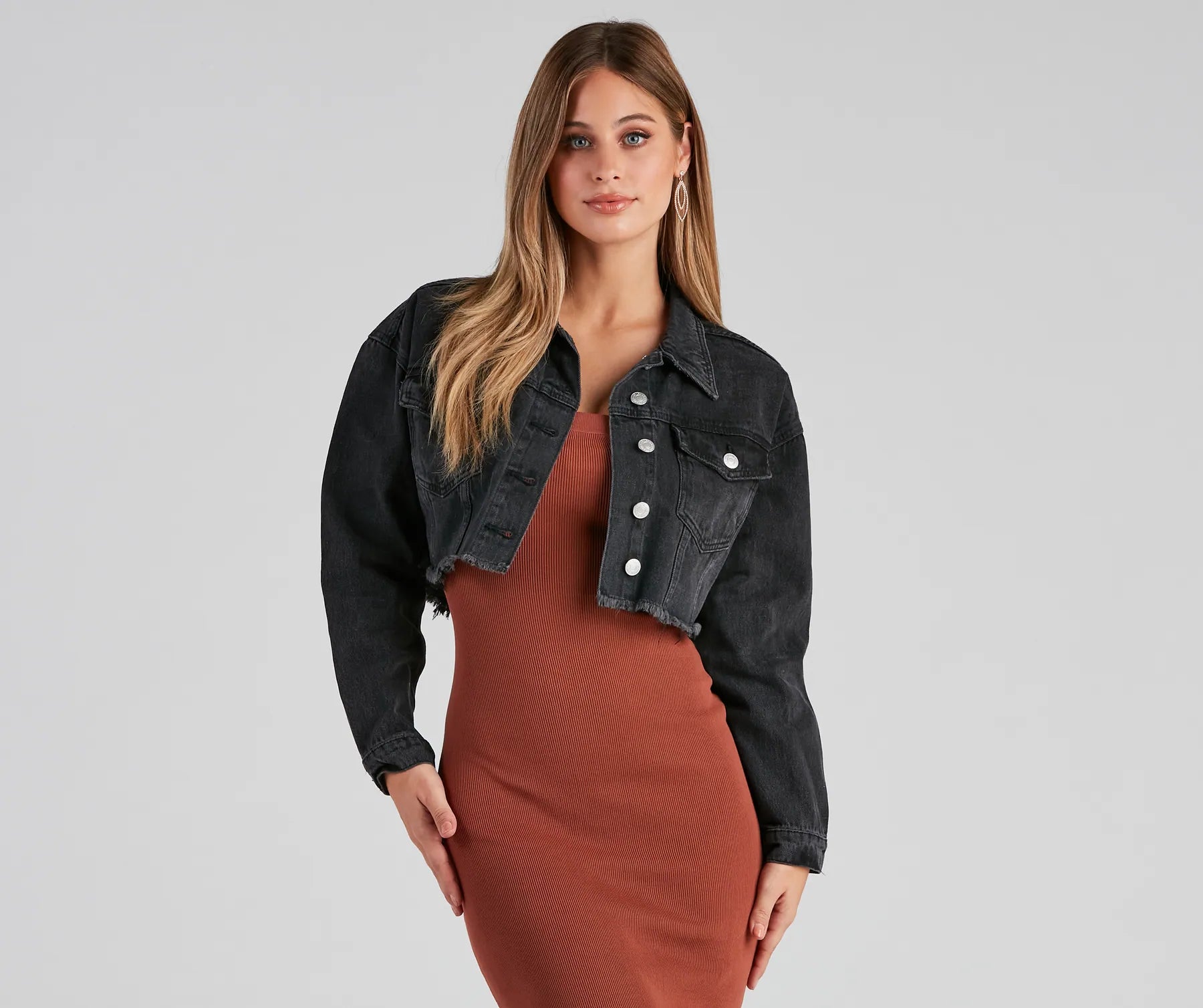 Road Trucker Frayed Denim Jacket - Image 2