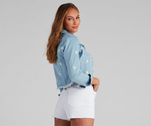 Trendsetting Vibes Embroidered Denim Jacket - Image 2