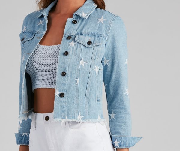 Trendsetting Vibes Embroidered Denim Jacket - Image 4