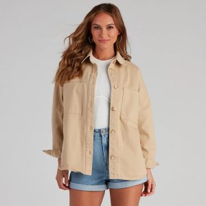 All About The Casual Vibes Denim Shacket