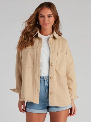 All About The Casual Vibes Denim Shacket