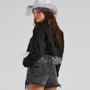 Rhine And True Denim Crop Jacket