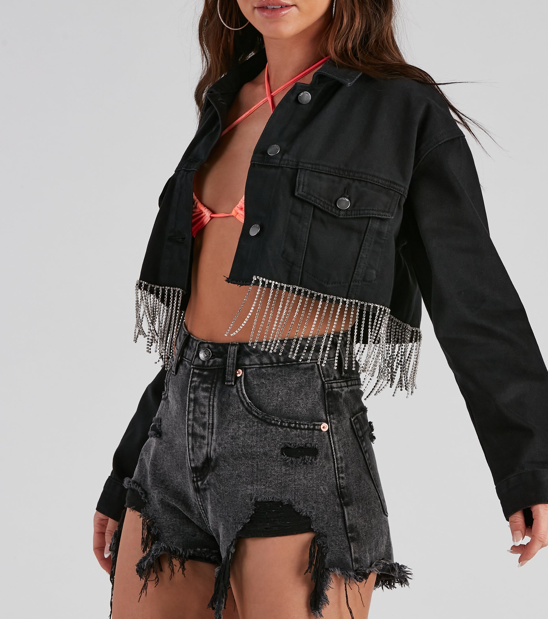 Rhine And True Denim Crop Jacket - Image 4
