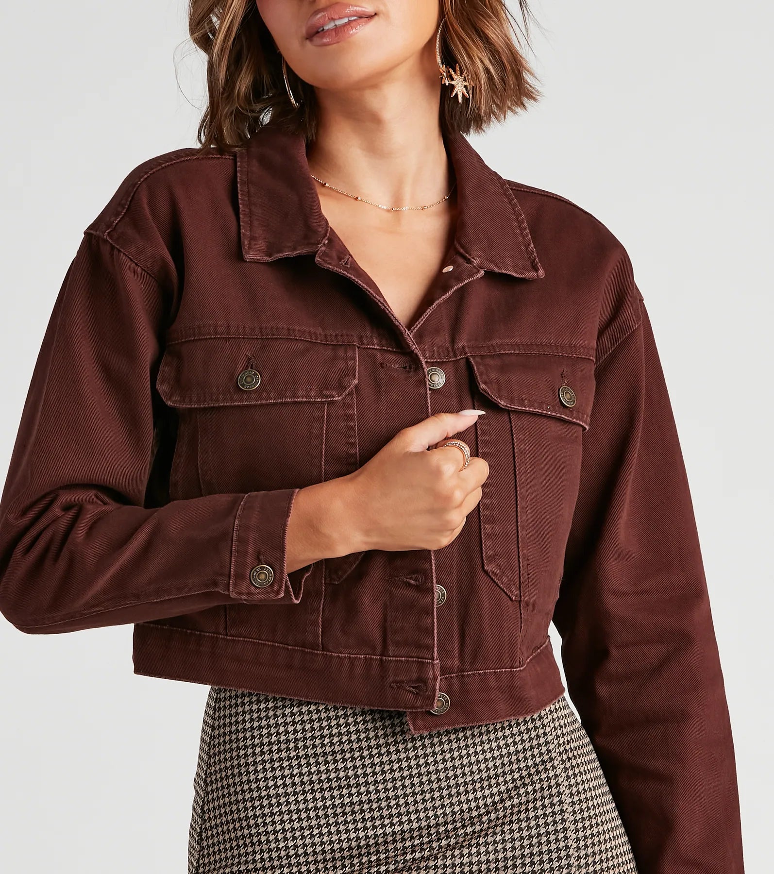 Here To Help Trucker Denim Jacket - Image 4