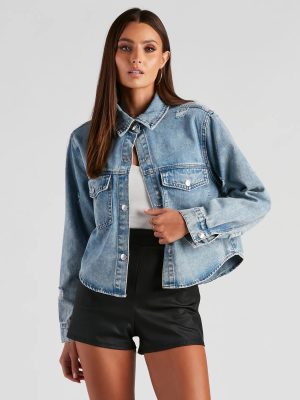 Your Favorite Crop Denim Shacket