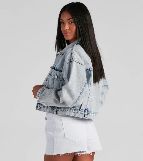 Pit Stop Acid Wash Denim Jacket - Image 2