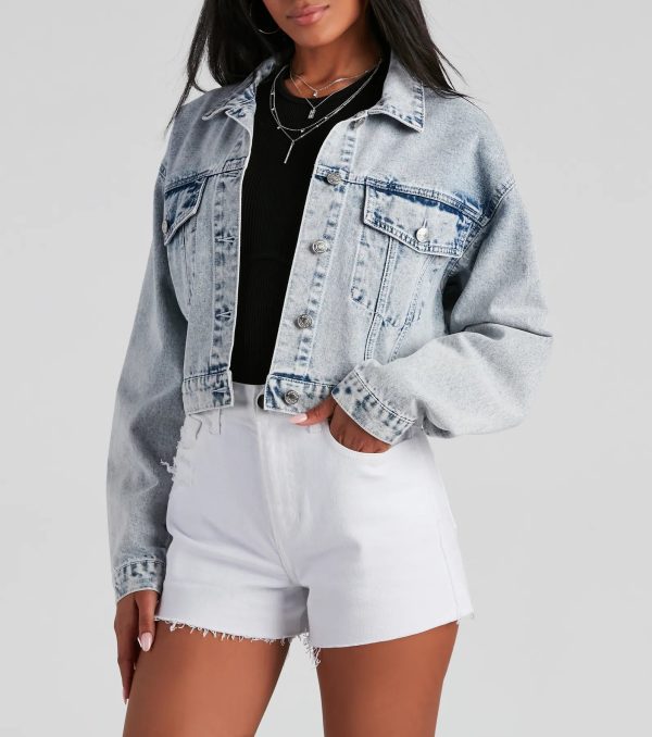 Pit Stop Acid Wash Denim Jacket - Image 4