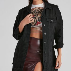 So Edgy Oversized Denim Jacket
