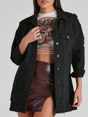 So Edgy Oversized Denim Jacket
