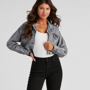 Day Trippin' Acid Wash Denim Jacket
