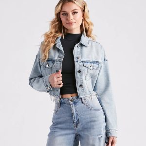 Feelin' Fresh Cropped Denim Jacket