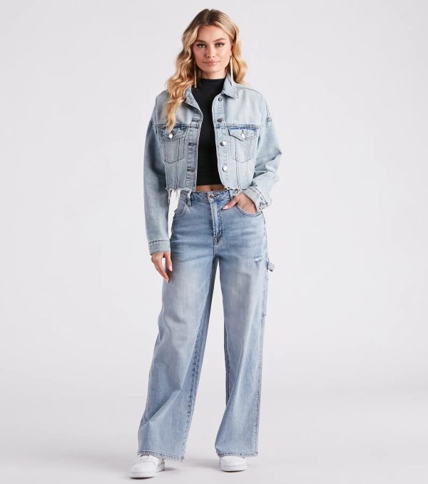 Feelin' Fresh Cropped Denim Jacket - Image 3
