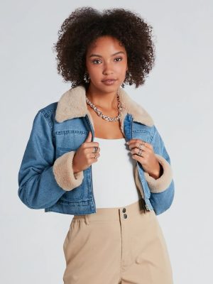 Keep It Cozy Faux Fur-Lined Denim Jacket