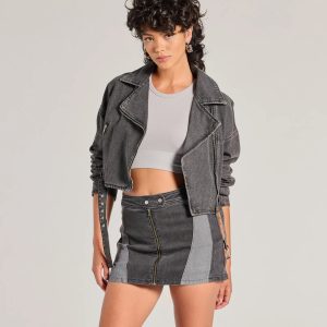 Add Some Edge Moto Denim Jacket