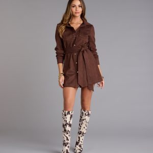 Autumn Luxe Faux Suede Trench Jacket