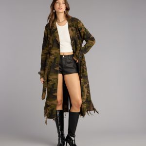 Street Command Camouflage Trench Coat